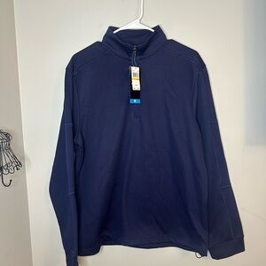 PGA Tour ThermaFlux Navy Blue Quarter-Zip Pullover Size Small NWT